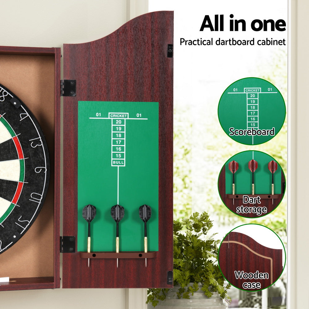 The Clubhouse Dartboard Cabinet Set
