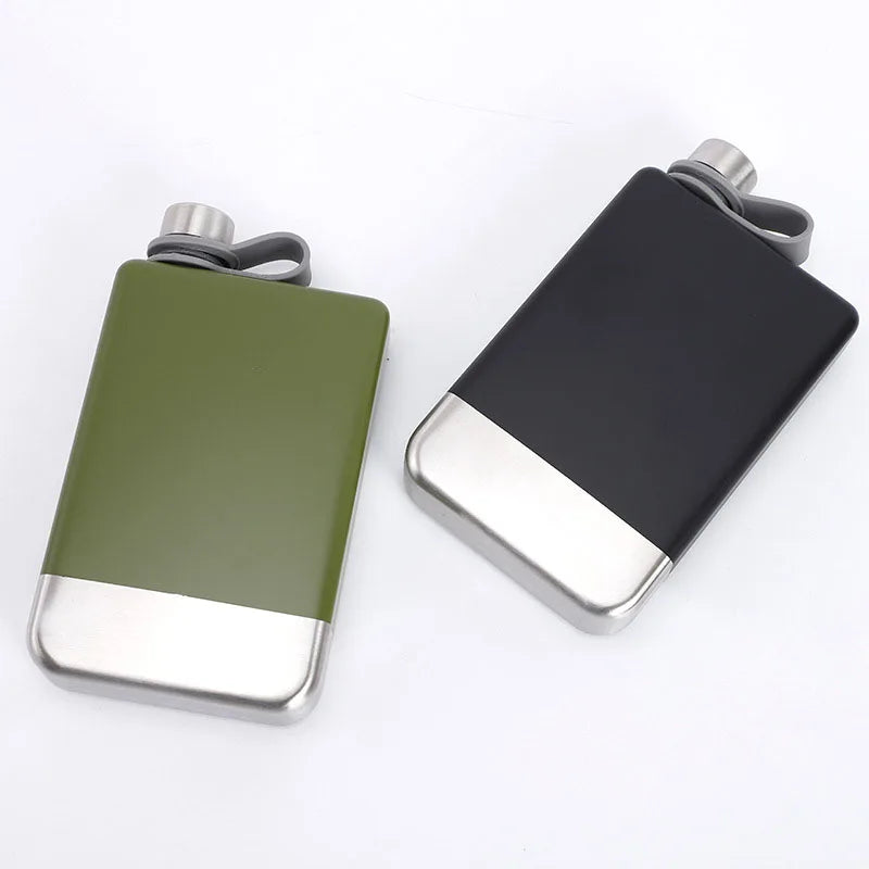 9oz Portable 304 food grade SS Flagon Whiskey Vodka Wine Pot Hip Flask Set Alcohol Drinking pocket Bottle outdoor camping