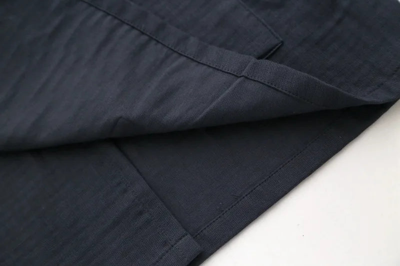 Men's Kimono Cotton Robe & Lounge Pants Set