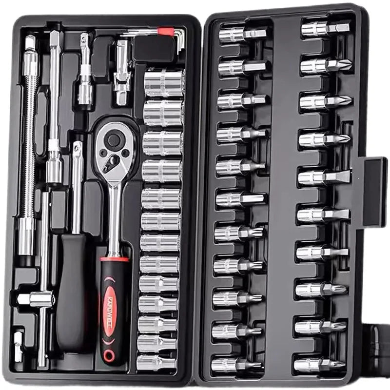 All in one 46-Piece Ratchet & Socket Set
