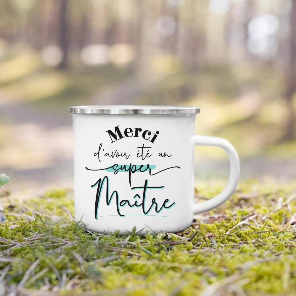 The Wanderer Enamel Campfire Mug