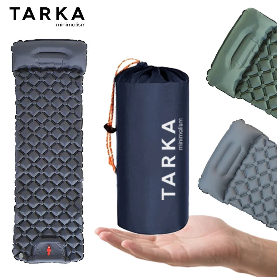 TARKA Inflatable Air Mattress Camping Sleeping Pad Outdoor Foldable Ultralight Air Cushion Upgraded Tent Self-Inflating Camping