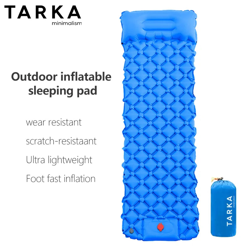 TARKA Inflatable Air Mattress Camping Sleeping Pad Outdoor Foldable Ultralight Air Cushion Upgraded Tent Self-Inflating Camping