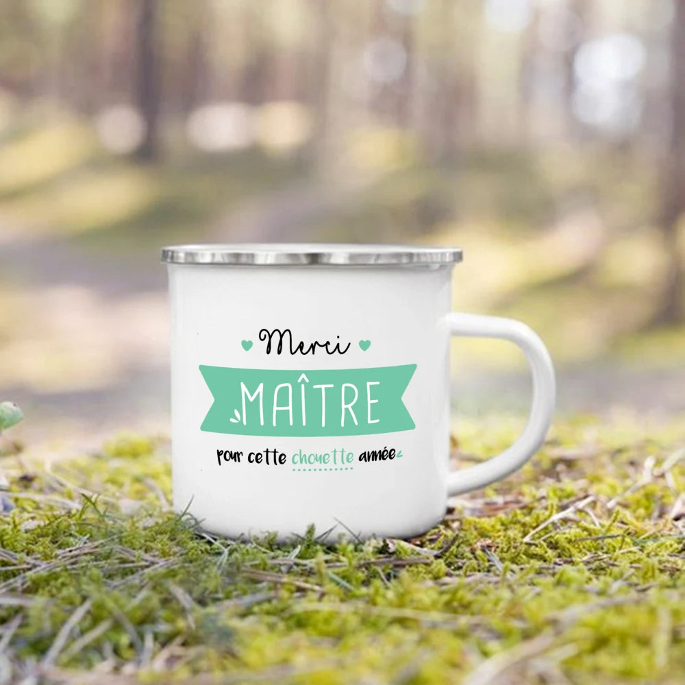 The Wanderer Enamel Campfire Mug