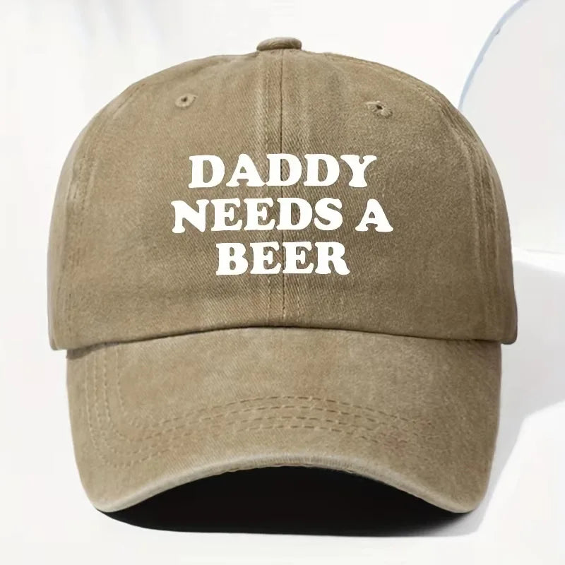 The Daddy Needs a Beer Baseball Cap