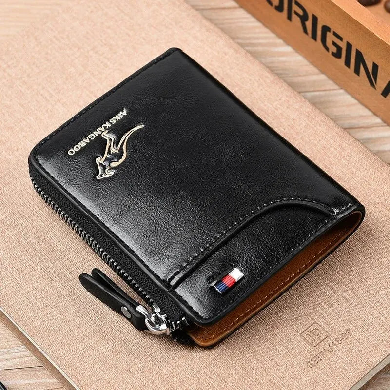 Leather RFID-Blocking Wallet with Card Holder