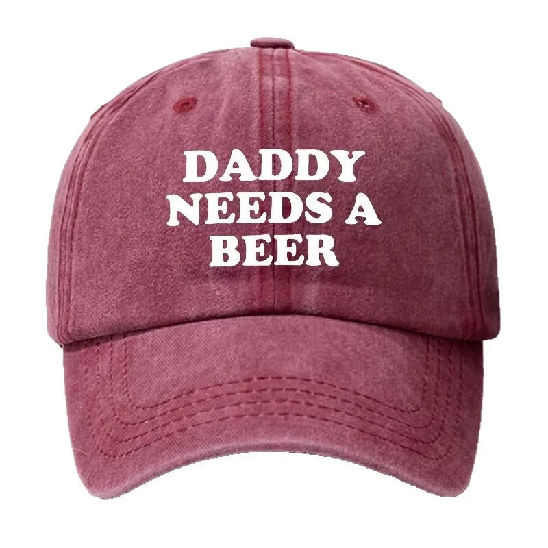 The Daddy Needs a Beer Baseball Cap