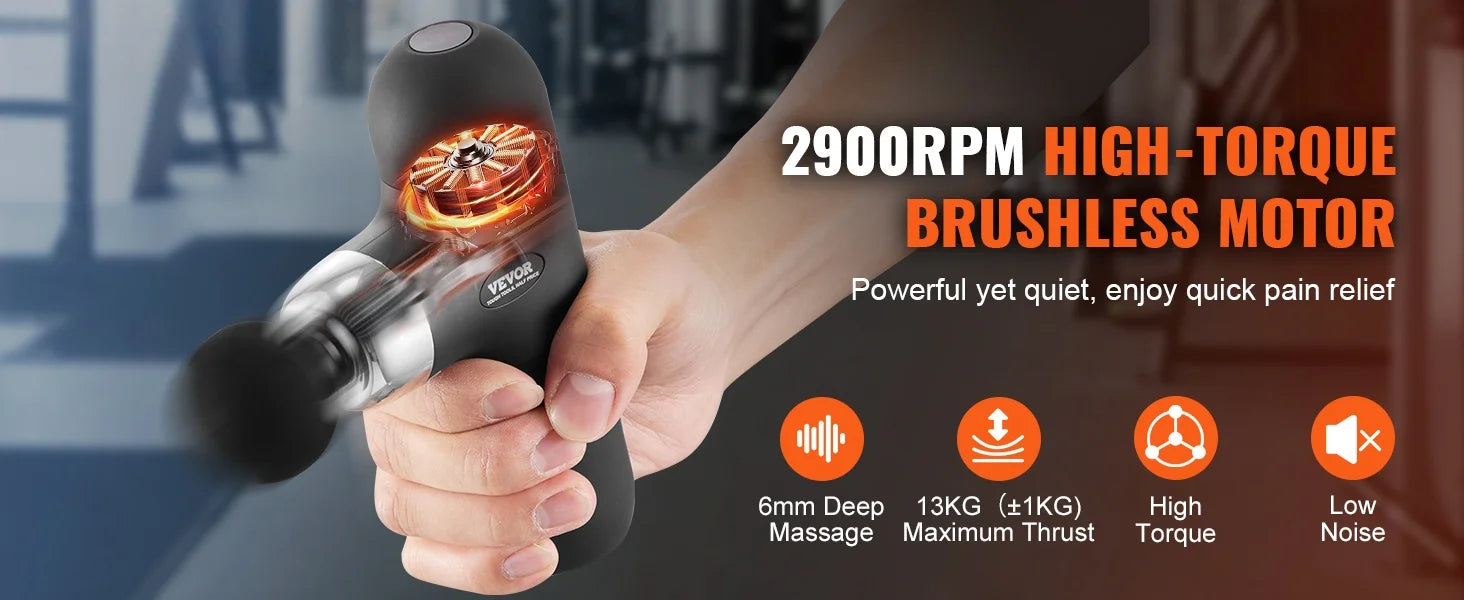 SucceBuy Mini Massage Gun Deep Tissue Percussion Muscle Massage Gun Portable for Athletes Small Massage Gun Handheld