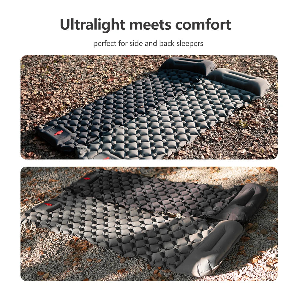 TARKA Inflatable Air Mattress Camping Sleeping Pad Outdoor Foldable Ultralight Air Cushion Upgraded Tent Self-Inflating Camping