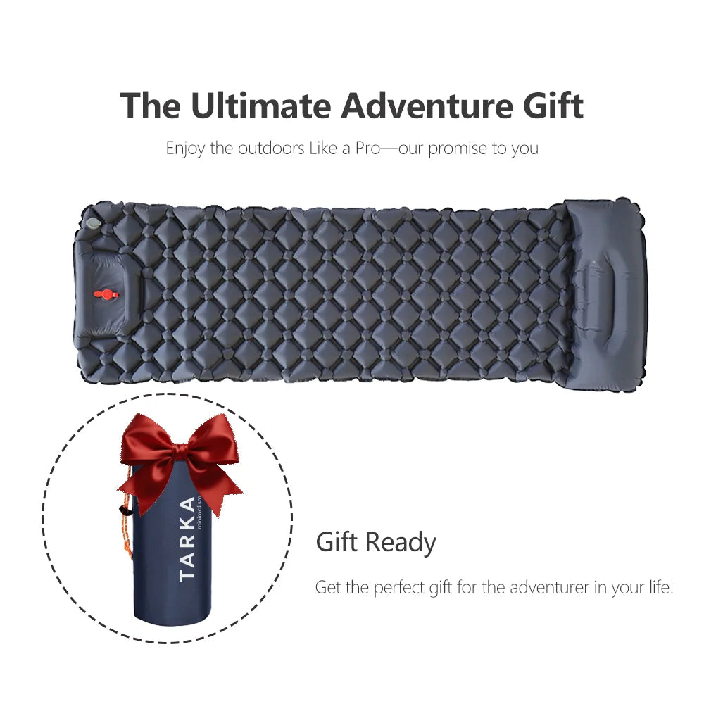 TARKA Inflatable Air Mattress Camping Sleeping Pad Outdoor Foldable Ultralight Air Cushion Upgraded Tent Self-Inflating Camping