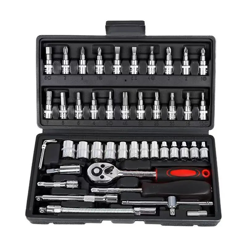 All in one 46-Piece Ratchet & Socket Set