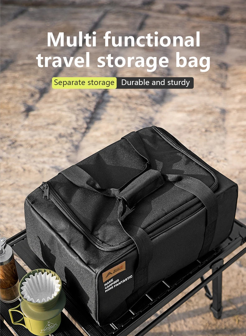 BISINNA Outdoor Camping Bag 26L/30L/42L Folding Gas Tank Storage Bag Picnic Cookwre Container Camp Supplies Adjustable Partition