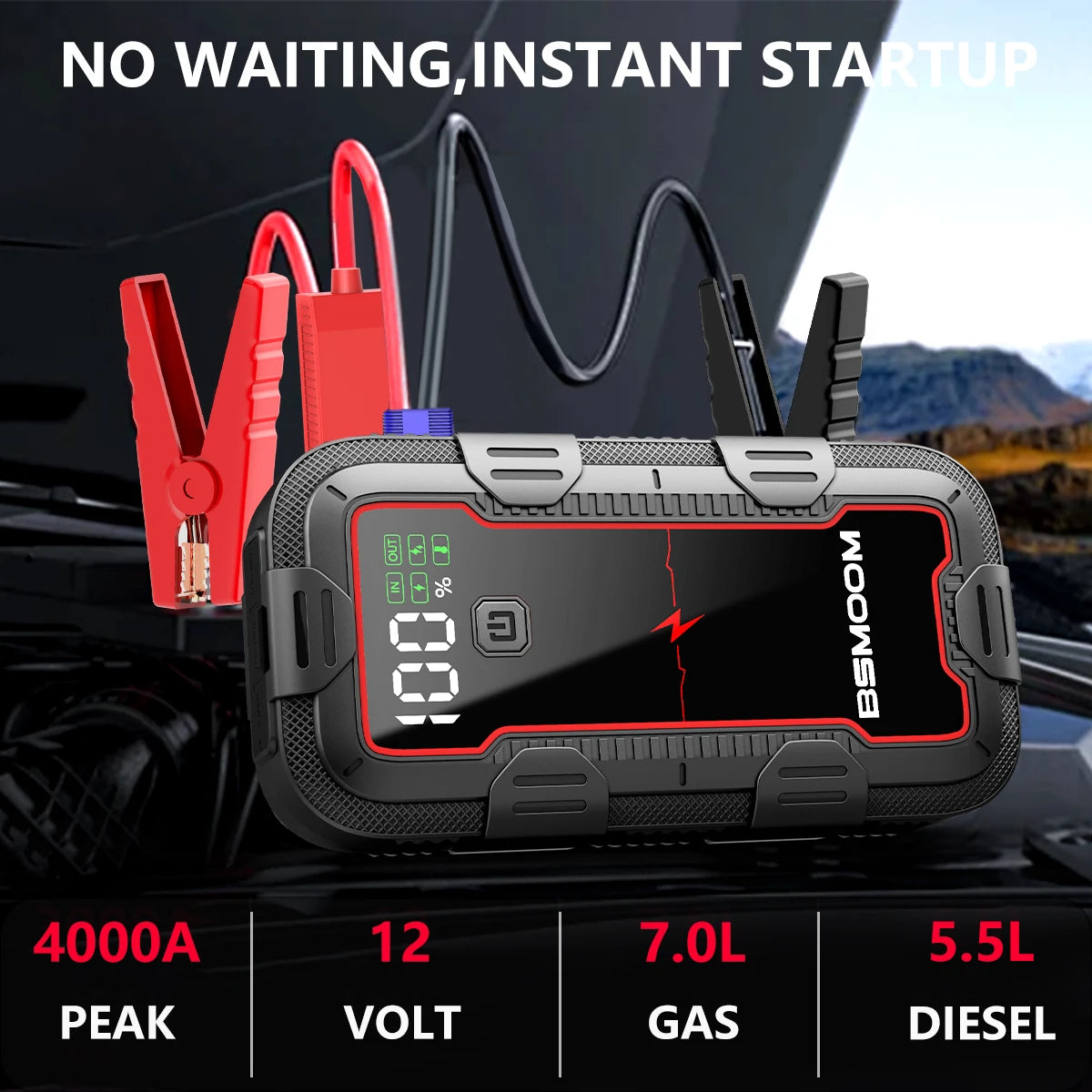Portable Car Jump Starter & Power Bank