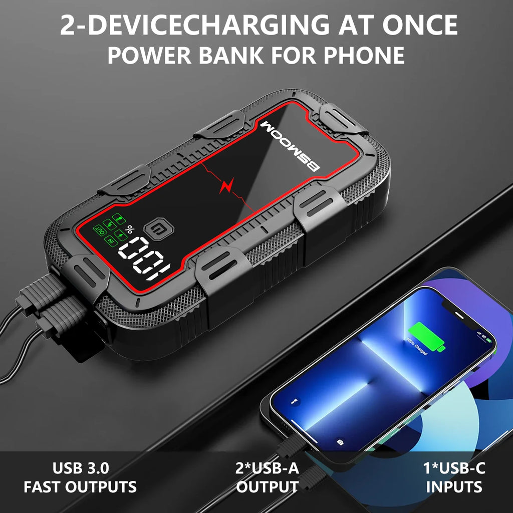 Portable Car Jump Starter & Power Bank