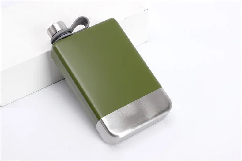 9oz Portable 304 food grade SS Flagon Whiskey Vodka Wine Pot Hip Flask Set Alcohol Drinking pocket Bottle outdoor camping
