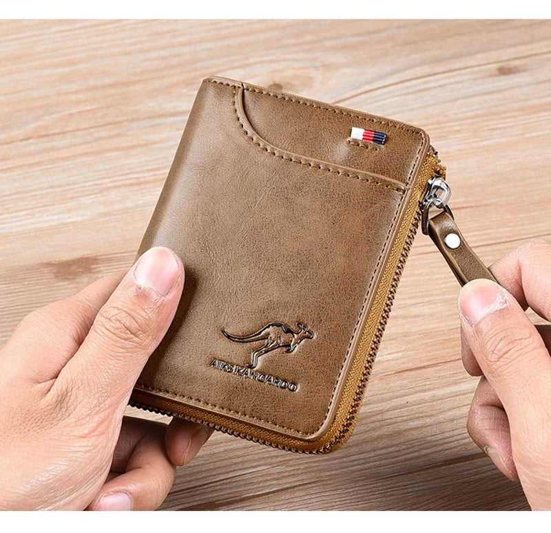 Leather RFID-Blocking Wallet with Card Holder
