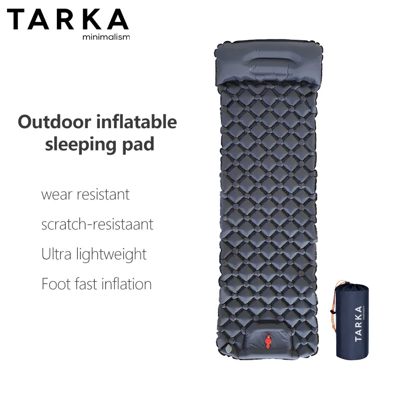 TARKA Inflatable Air Mattress Camping Sleeping Pad Outdoor Foldable Ultralight Air Cushion Upgraded Tent Self-Inflating Camping