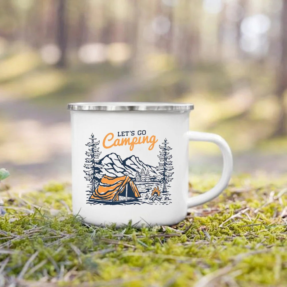The Wanderer Enamel Campfire Mug
