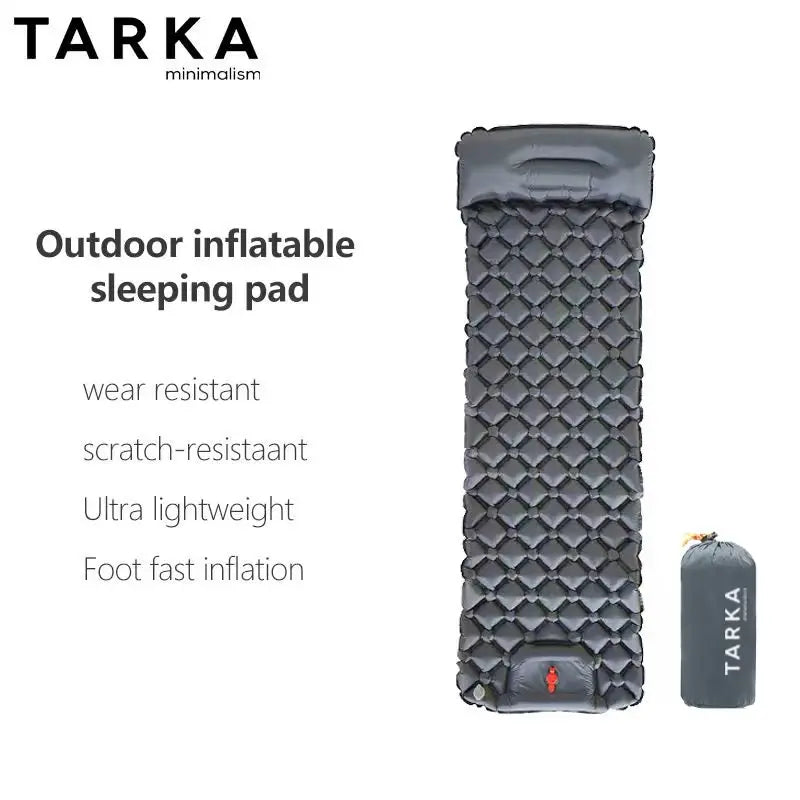 TARKA Inflatable Air Mattress Camping Sleeping Pad Outdoor Foldable Ultralight Air Cushion Upgraded Tent Self-Inflating Camping